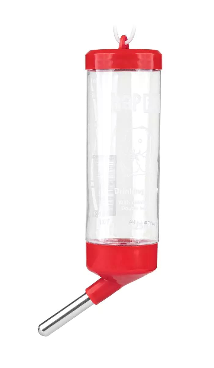 HAPPET Poidło dla gryzoni 250 ml – zestaw 24 sztuki, automatyczny dozownik wody z kulką ze stali nierdzewnej, szczelne poidło do klatki, wygodne mocowanie, mix kolorów