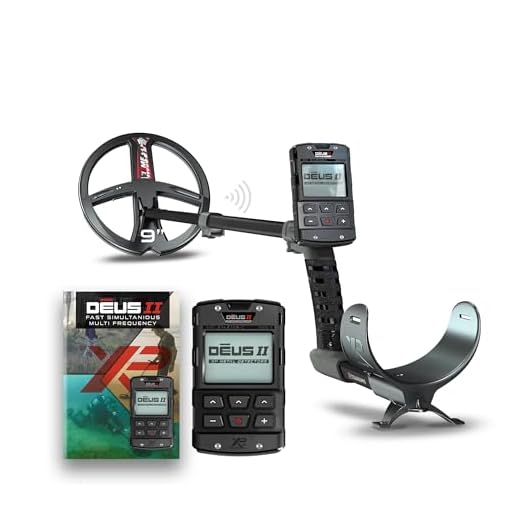 XP Deus II RC Metal Detector - 22 FMF Coil (9") - for Treasure and relic Detection - for All Terrain, XP Deus II Remote Control, S-Telescopic stem (DEUS2-22FMFRCEA)