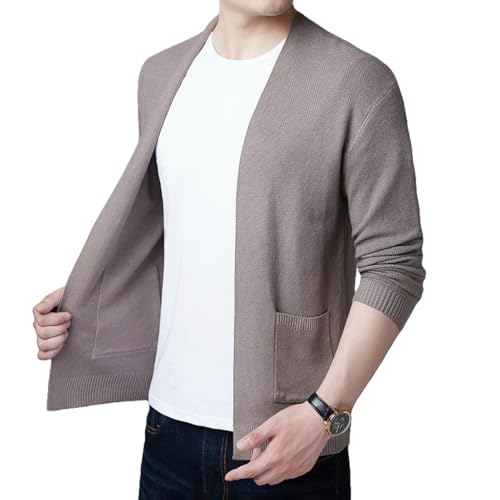 Pull en tricot sans bouton cardigan pour homme en automne hiver style décontracté et couleur unie