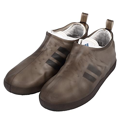 Eco Ride World シューズカバー 防水 バイク レインシューズカバー PVC 靴カバー 滑り止め 男女兼用 (F 靴底サイズ