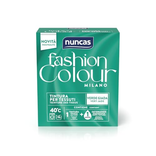 Nuncas Fashion Colour Milano, Verde Giada, Kit Tintura per Tessuti,