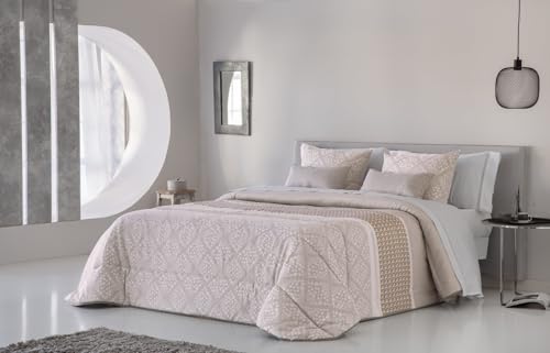 JVR | Conforter Nórdico Tamaño 235 Ligero y Cálido para Invierno – Edredón Aislante Color Beige para un Descanso Cómodo y Reparador