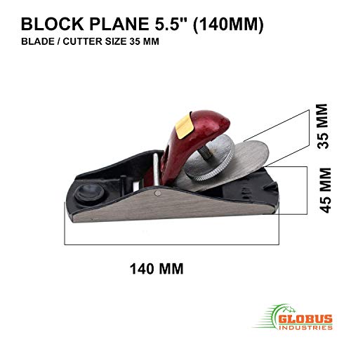 Image of BRAVO 1244 Wood Planer Machine (5.5 Inch) & 6 Inch Try Square | Randa & Right Angle Tool Set for Carpenter & Carpentry Construction | All Types Professional Woodworking Guniya Trisquare Multicolor.