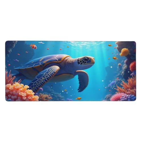 Grand tapis de souris de jeu finition bords cousus et base en caoutchouc durable