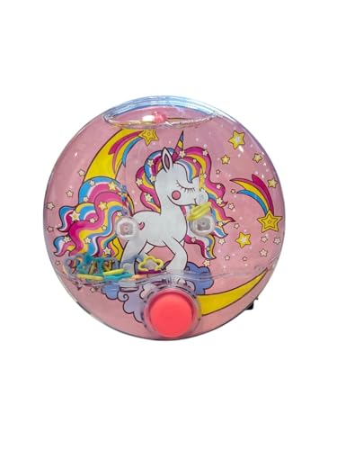 BLUECHOLON Jeu d'eau avec anneaux, animaux marins, dinosaures, licornes, 10 x 10 cm, jouet de voyage pour enfants (licorne rose)