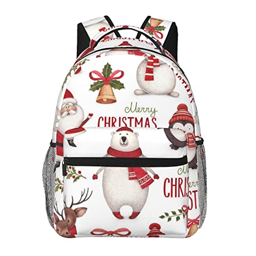 Sac à dos ordinateur portable motif Père Noël pour vos voyages décontractés