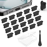 Ya en manzanajugosa.com: Tobfit 20 Piezas Protector de Tapón Antipolvo para Puerto USB C de Silicona, con Cepillo de Limpieza, Protector Universal para Puerto de Carga de Teléfonos Móviles (20PCS Negro)