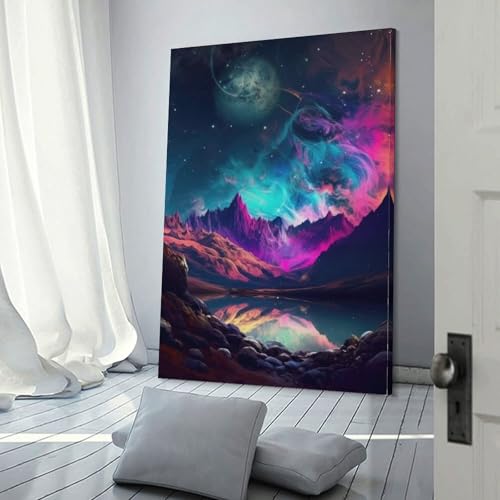 Tableau abstrait Swirling_Twilight POLIUAWS pour créer un salon moderne et cosy