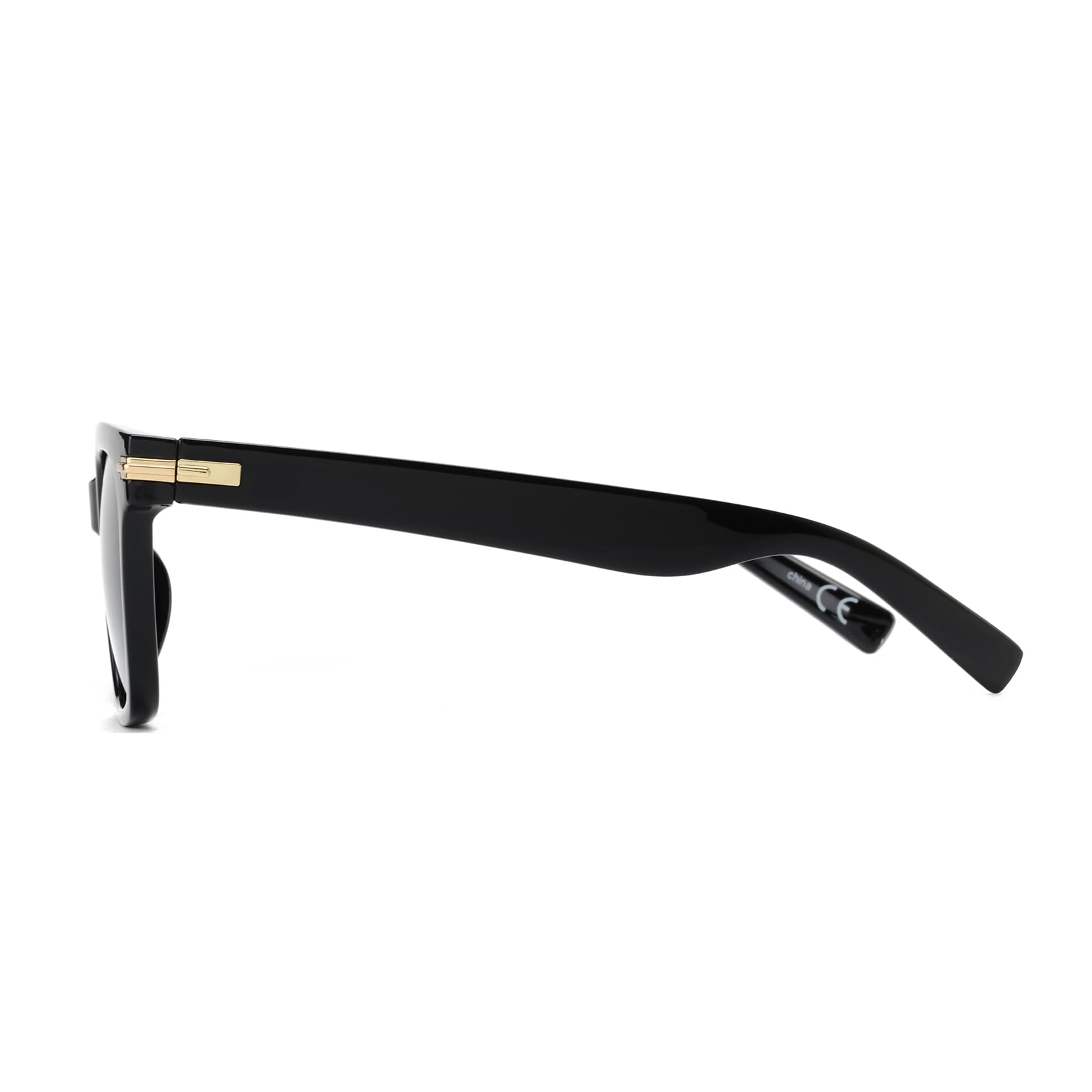 OUWEN OW2234 Retro-Sonnenbrille, polarisiert, rechteckig, für Damen und Herren, modische Farben, flexible Kunststofflinse, UV-Schutz