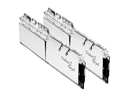 Image of G.SKILL Trident Z Royal Series DDR4 RAM (XMP) 32GB (2x16GB) 4000MT /s CL18-22-22-42 1.40V Desktop Computer Memory U-DIMM - Silver (F4-4000C18D-32GTRS)