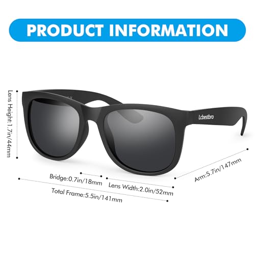 Sunglasses for Men and Women, Lightweight Black Polarized Sun Glasses Driving UV Protection3
