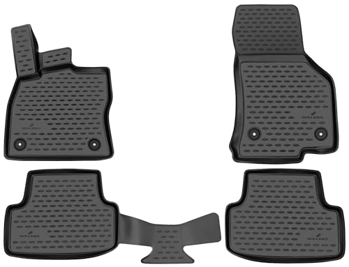 WALSER XTR Gummi Fussmatten Auto kompatibel mit VW Golf 7 2012-03/2021, Golf 8 07/2019-Heute, 100%...