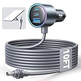 Starlink Mini Car Adapter, 10FT Starlink Mini Cable Car Charger, 12V-24V Cigarette Lighter Adapter [Stable Power Chip & 18AWG Waterproof Cable] Dual PD 45W + USB A 30W Ports for Cars, Trucks, RVs