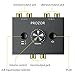 PROZOR RCA Stereo Audio Switcher - 2 in 1 Out R/L Stereo Audio Switch, 1 in 2 Out Stereo Audio Splitter with Mute Button and No External Power Required
