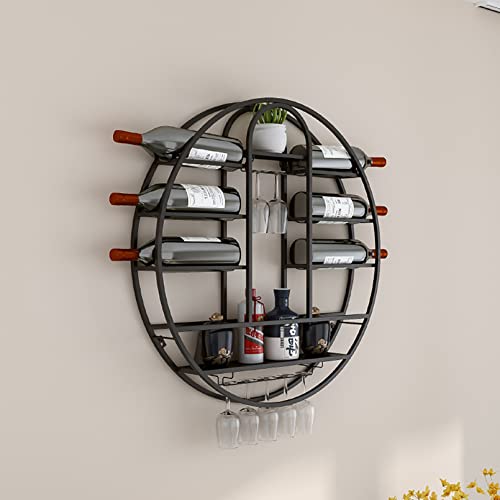 Casier à vin pour bouteilles support gobelets suspendu simple - 3
