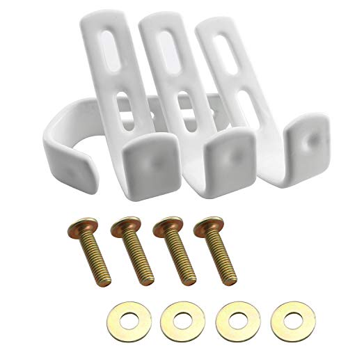 PSCCO 4PCS White Utility Bunk Bed Ladder Hooks Bedroom Ladder Hook Accessories