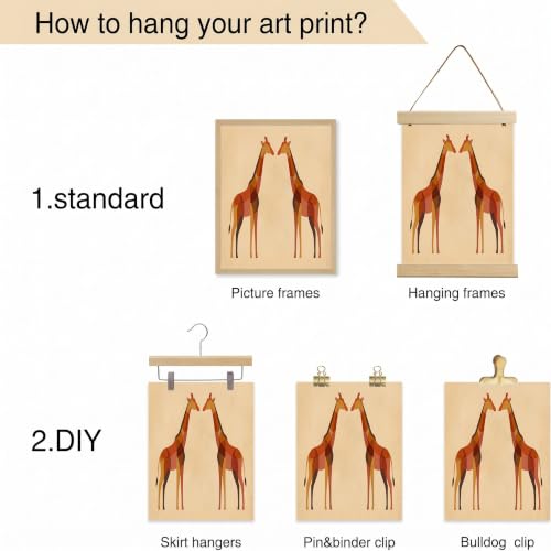 Cuadros decorativos de animales modernos en lienzo de 60x80cm marrón 4