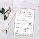 Gästebuch-Karten zur Taufe, Babyparty oder Baby-Shower im Greenery-Design, Set mit 10 Karten