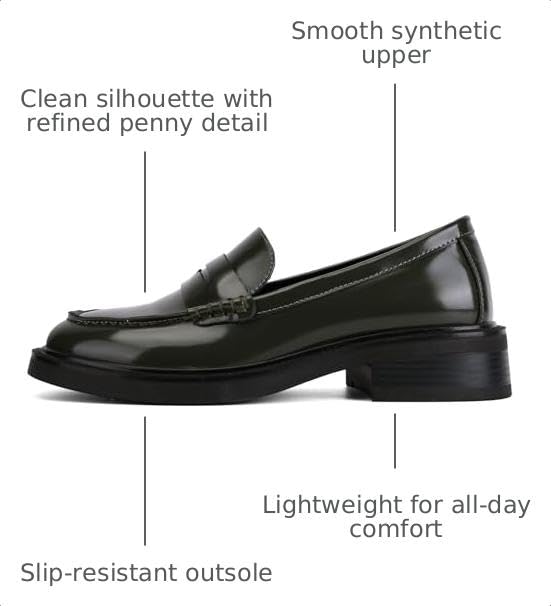 Image of Loafers for Women, Classic Penny Slip On Flat Dress Shoes