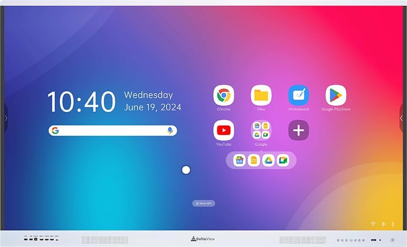 DeltaView Spark 98" Interactive Flat Panel | Android 14 Smart Digital Board | 8GB RAM 128GB ROM