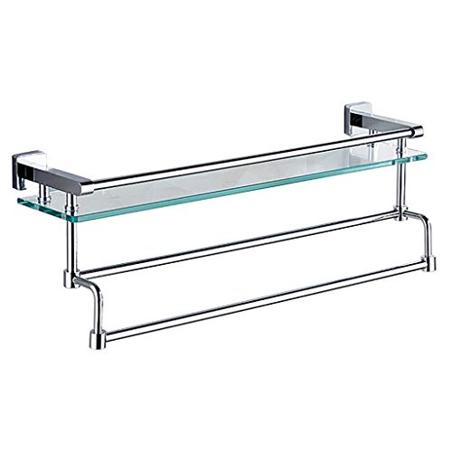 Étagère de rangement multifonctionnelle en verre douche et cuisine