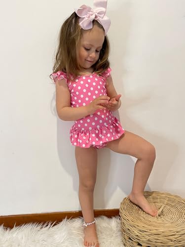 Image of Vieille Toddler Little Girls One Piece Swimsuits Ruffles Bathing Suits Mermaid Dinosaur Swimwear 2-7T