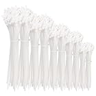 200 Stück Kabelbinder Weiß Set,Tesmax Kabelbinder UV Beständig 100/150/200/300 mm(je 50 Stück),Nylon Super Haltbar Selbsthemmend für Kabelmanagement,Gartenarbeit,Wohnen,Werkstätten
