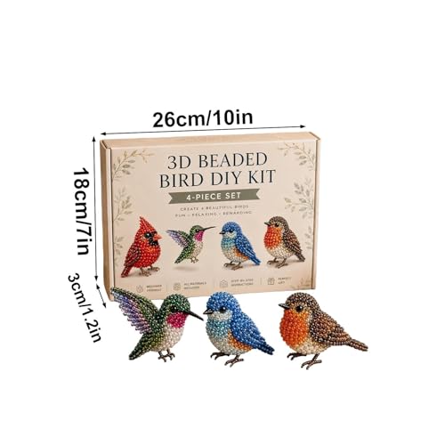 Kit perles oiseaux 3D broderie DIY loisir créatif