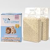 FEELING BEST Tofu Cat Litter 11.2LB(5.6lb×2bag) Clumping, 100% Natrual Raw Materials, Clumping,Flushable,Ultra Absorbent and Fast Drying,Solubility in Water,Really Dust-Free,Less Scattering