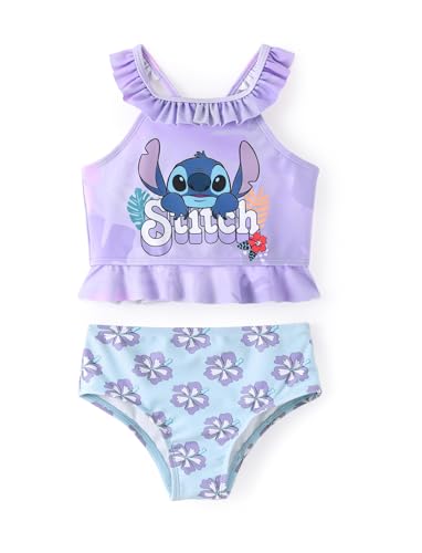 Image of Disney Elsa Princess Toddler Girls Two Piece Tankini Top and Bow Tie Bikini Bottom Beach Swimsuit Set