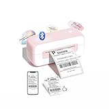 Phomemo Shipping Label Printer- Bluetooth Thermal Label Printer 4x6 for Small Business, Compatible with iPhone Android Windows Mac, Fast Inkless Printing for Amazon Shopify USPS FedEx - Pink