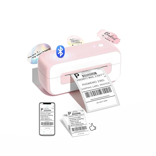 Phomemo Shipping Label Printer- Bluetooth Thermal Label Printer 4x6...
