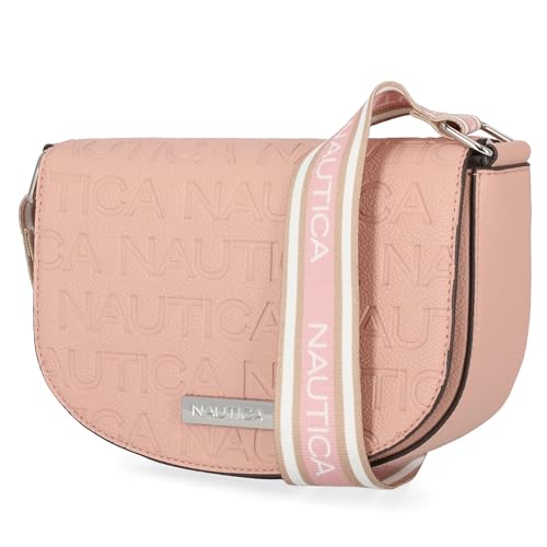 Image of Nautica Delray Flap Crossbody Purse Womens Shoulder Bag, Magnetic Snap Closure Pocket, Small Travel Handbag, Adjustable Strap