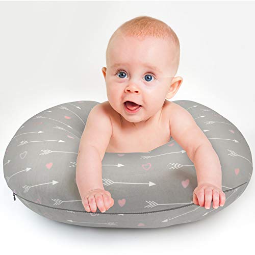 Cosmoplus Stretchy Nursing Pillow Covers 2 Pack Nursing Pillow Slipcovers For Breastfeeding Moms,Ultra Soft Snug Fits On Infant Nursing Pillow,Arrow Chevron #TOP3