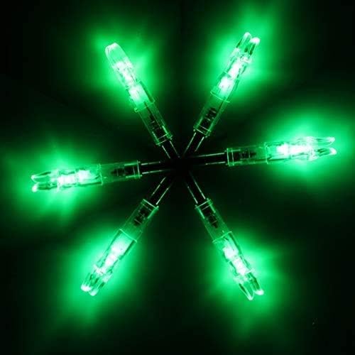LightingU 12PCS S Led Lighted Nocks Fit for 6.2 mm Arrow Shaft Archery Hunting (Green)
