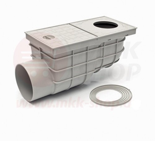 Mkk Regensinkkasten Waagerecht Grau Ø 110 mm MKK-325-G-Gs