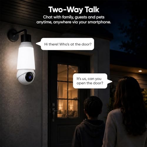 Image of Light Bulb Security Camera, 5G&2.4GHz WiFi Light Bulb Cameras Wireless Outdoor Indoor, 2 in 1 Lightbulb Camera for Home Security, 2K HD Color Night Vision, AI Motion Detection (5G & 2.4G - 2Pack)
