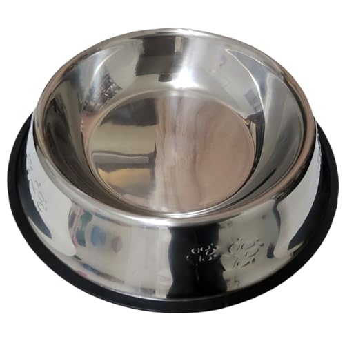 Kit 2 Comedouro 1000 ml Inox Tigela Pote Ração Água Cão Médio e Grande