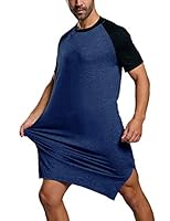 Algopix Similar Product 13 - Enjoybuy Mens Sleepshirt Short Sleeve