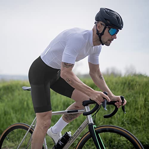 Logas Cycling Bib Shorts Men Cycling Shorts With Shoulder Straps Bike Biking Bib Shorts With 4D Padding Breathable Quick-Dry Black #TOP6