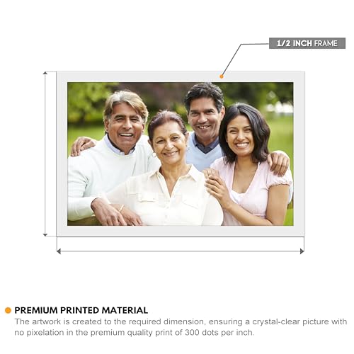 Image of Customized Photo Frame with Photo Upload | Personalized Photo Gifts | Multiple Sizes | (Landscape White)