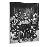 Gothic Skeleton Horror Decoration Art Posters Halloween Canvas Wall Picture Wall Art Paintings Canva