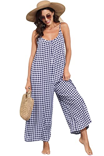 Image of BUENOS NINOS Women's V Neck Floral Maxi Dress Boho Printed Adjustable Spaghetti Strap Ethnic Beach Long Dress with Pockets