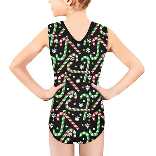 Image of KEIAHUAN Gymnastics Leotards for Girls Sleeveless Bodysuit Dance Leotards Performance Costume