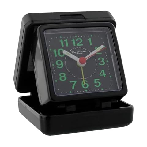 Wm Widdop Black Quartz Travel Alarm Clock Cover