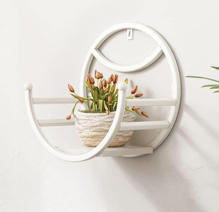 CROWN HANDICRAFTS Metal Wall Planter Holder for Indoor Plants (White Pack of 1) (B0CG168952) Amazon Price History, Amazon Price Tracker