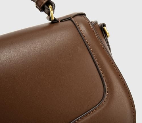 Slouchy PU Leather Saddle Hobo Bags Women Trendy Underarm Crescent Shoulder Bag Cute Crossbody Purse Satchel Tote Handbag4