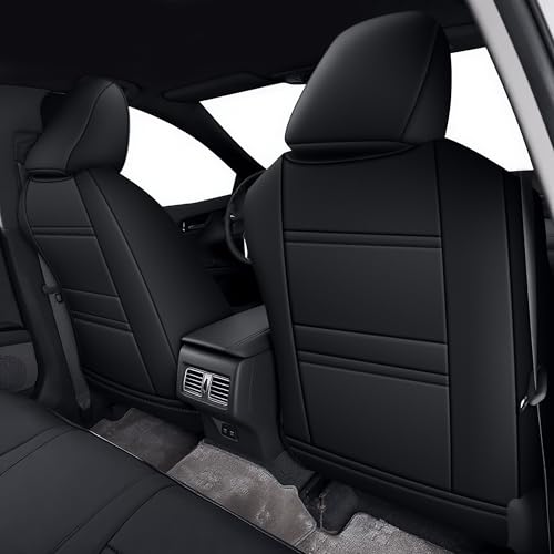 Image of AOMSAZTO Custom Fit Seat Covers for Toyota Camry 2025-2026 XLE XSE Full Set Faux Leather Car Seat Covers Waterproof Airbag Compatible Interior Protection (Black)