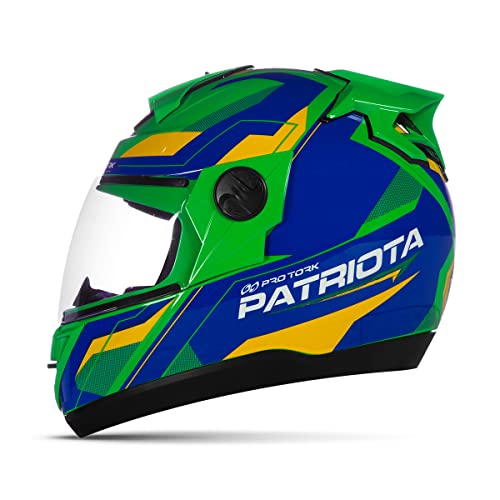 Capacete Fechado Evolution G8 Brasil Patriota Verde/Azul 56
