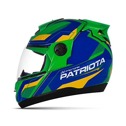 Capacete Fechado Evolution G8 Brasil Patriota Verde/Azul 58